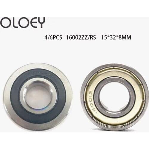 Factory Price Free Shipping 4/6pcs 16002 ZZ RS 16002ZZ RS Thin Section 16002 Bearing 15x32x8mm 16002-2Z RS High Quality