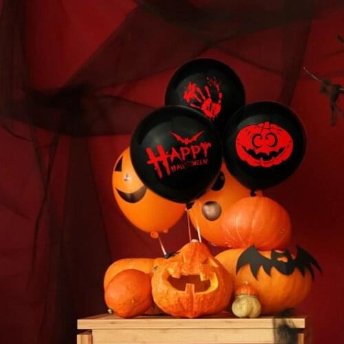 1 Set HALLOWEEN Spooky Spider Pattern Halloween Balloon Set Latex Happy Festival Balloons Kit Bar diy decoration Accessories