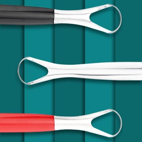 1PC Useful Tongue Scraper Stainless Steel Oral Tongue Cleaner Medical Mouth Brush Reusable Fresh Breath Maker