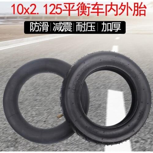 10 Inch Electric Scooter Inner and Outer Tire 10x2.125 Pneumatic Tire Butyl Rubber Inner Tube Antiskid and Wear Resistant