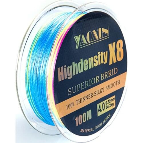 100meters Anti Bite Fishing Line 8 Strands Braided Abrasion Resistant Durable PE Buoyant Lines Fishing Accessory