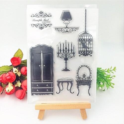 11*16cm Exquisite furniture Transparent Clear Stamps / Silicone Seals Roller Stamp for DIY scrapbooking photo album/Card Making