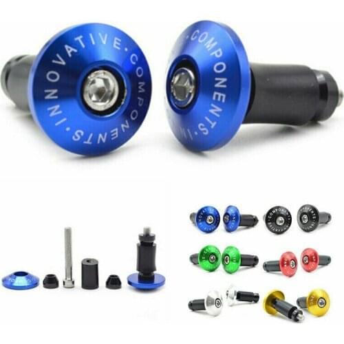 2Pcs Bike Handlebar Plugs Aluminum Alloy Lightweight Bar End Plugs Road Bicycle Grip Handlebar Caps MTB Bike Bicycle Accessories