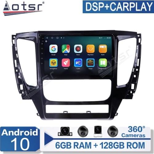 6+128G Android 10 For Mitsubishi Pajero 2016-2018 Car Multimedia Player Radio GPS Navigation Auto Stereo Recorder