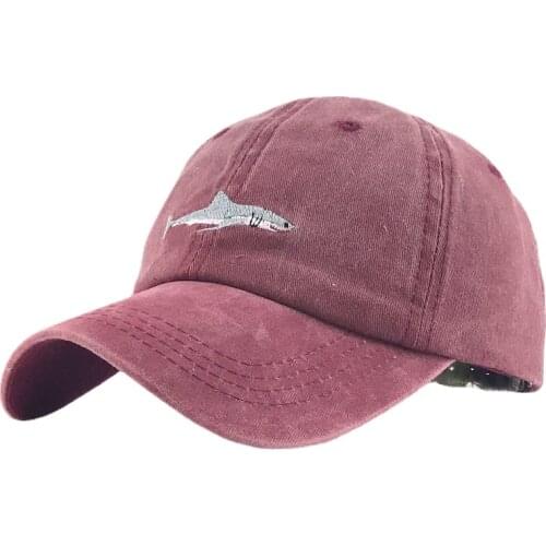 Mens Shark Snapback Cap Fish Embroidery Baseball Cap Women Washed Cotton Hip Hop Curved Dad Hat Unisex Kpop Summer Sun Hat Bone