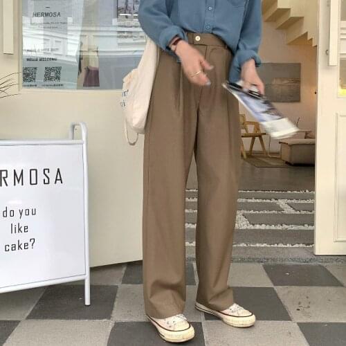 Xia Chao fire tide Harajuku loose wide leg trousers trousers high waist drape straight casual pants women
