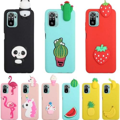 On For Xiaomi Redmi Note 10 Case 3D Case sFor Xiomi Xiaomi Redmi Note 10s Note10 10S Cover Cartoon Soft Silicone Phone Cases
