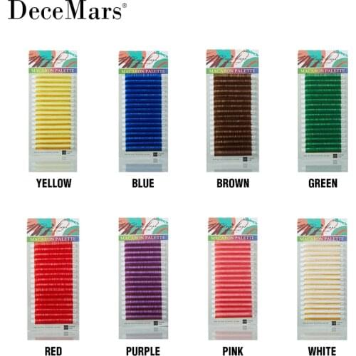 DeceMars Eyelash Extension Colorful Lash Single And Mixed Color