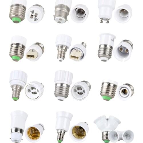 Foxanon Lamp Holder Converters E27 to GU10 E27 to E14 E27 to 2E27 E14 to E27 Conversion Socket Adapter Lamp Holder For Led Light