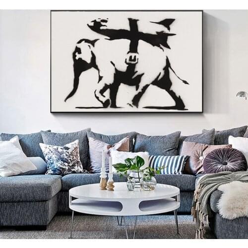 Heavy Weaponry Black White Graffiti Art Canvas Poster Painting Oil Wall Picture Print Modern Home Bedroom Decoration Artwork HD