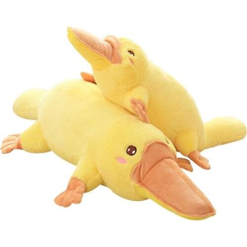 Platypus Doll Plush Toy Pillow Pillow Big Yellow Duck Toy Cushion Cute Soft Plush Animal Doll Girl Birthday Gift Home Decoration