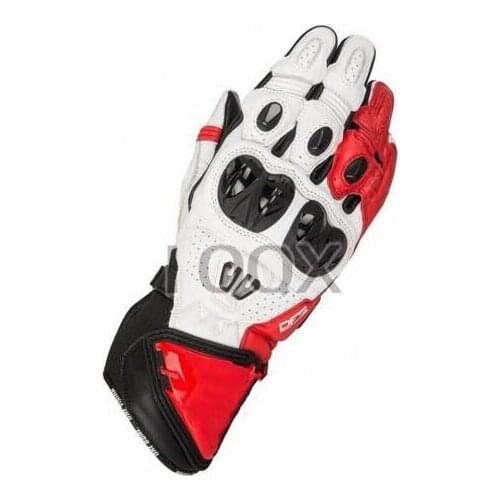 Leather GP Supertech R2 Motorcycle Racing Glove Full Finger Cycling Racing Motocross Luvas