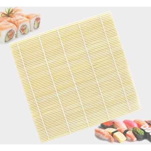 Kitchen Sushi Mat Natural Bamboo Sushi Rolling Chicken Roll Hand Maker Kitchen Japanese Sushi Maker Tools Durable Easy