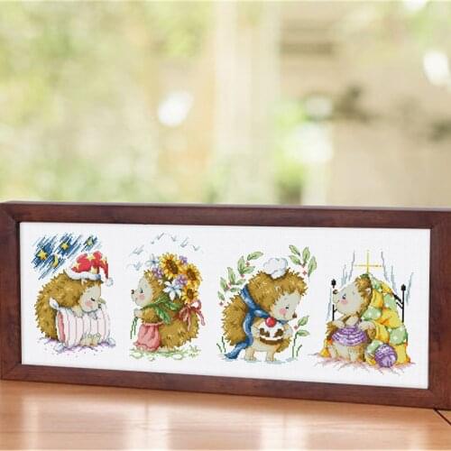 14/18/22/25/28CT Cross Stitch Set Cross-stitch Kit Embroidery Needlework Craft Packages Cotton Fabric Floss Embroidery G154