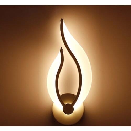 Nordic Led Wall Lamp Mirror Stickers Apply Wall Minimalist Decor Dressing Table for Bedroom Staircase Home Indoor Lighting Fancy