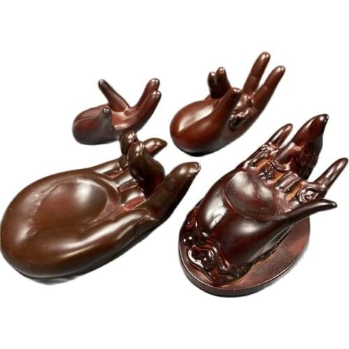 Natural Crystal Ball resin Buddhas-Hand Shape Stand BaseHome Decoration