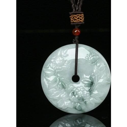 Grade A Burma Jade Necklace Pendant Myanmar Jadeite Amulet Jade Pendant Jade Jewelry