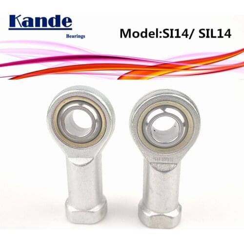 Kande Bearings PHSA14 PHSAL14 SI14T/K SI14 SI14LT/K SI14L SI14T 2pcs Rod End Bearing M14 SI14T SIL14T