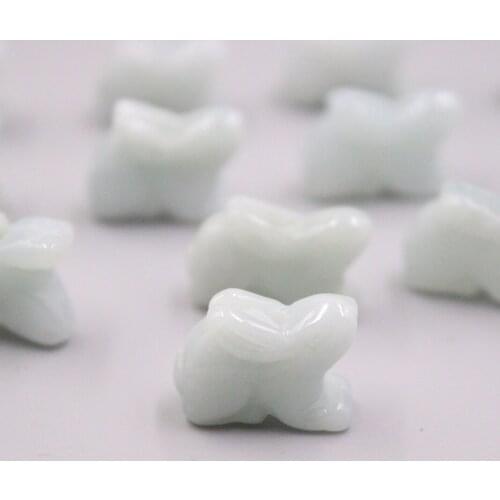 Natural Jasper Pendant 15x7mm Small Rabbit Beads For Neacklace Bracelet DlY Accessories