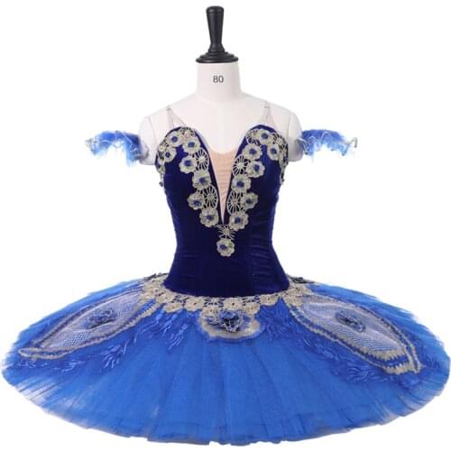 Professional ballet tutus dress Coppelia Royal Blue Bird orsaire Raymonda Princess Florina Classical Pancake Tutu Costume