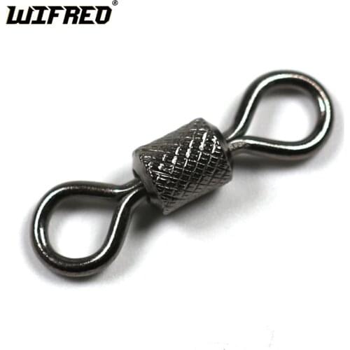 Wifreo Fishing Swivels Ball Bearing Swivel with Safety Snap Solid Rings Rolling Swivel Fishing Accessories