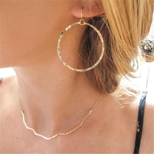 925 Silver Hammered Hoop Earrings Vintage Gold Filled Jewelry Handmade Orecchini Brincos Pendientes Oorbellen Earrings For Women