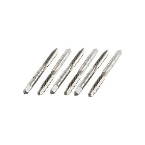 SKS2 Steel Screw Thread Hand Tap M6 x 1.0mm Pitch 65mm Length 6 Pcs