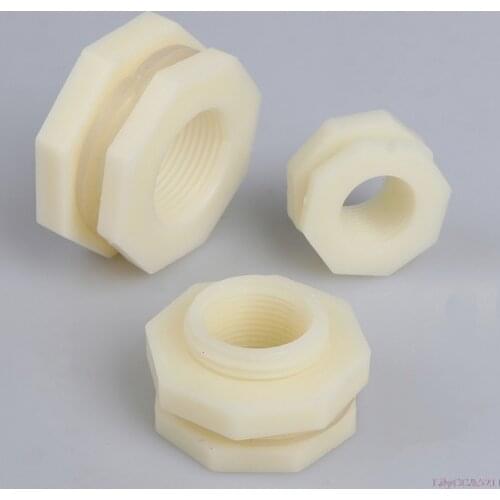 ABS 1/2" 3/4" 1" Thread Water Tank Connector Pipe Fitting For Fish Tank Aquarium
