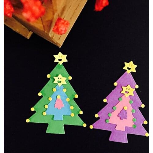 Christmas Tree Cutting Dies Stencils Template DIY Scrapbook Album Embossing Card 85DA
