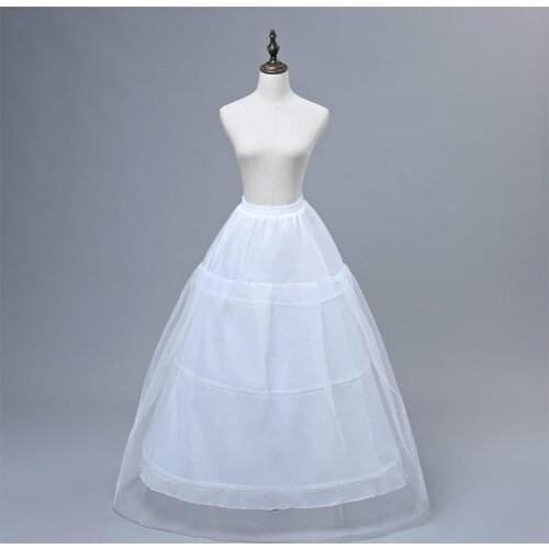 In Stock Free shipping High Quality White Petticoats 3 Hoops Wedding Accessories For Wedding Dresses Bridal Gowns