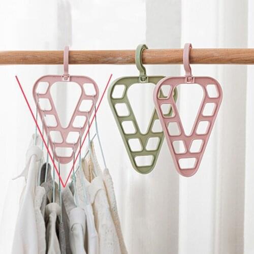 WOVHSTEAR 9 Holes Magic Clothes Hanger Closet Organizer Drying Rack Multifunction Wardrobe Scarf Storage Hanger Space Saving