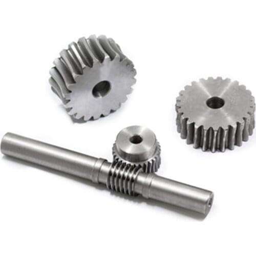 1 sets 1.5M Metal Worm gear with rod 80T Worm Reduction Gear ratio:1:80 worm rod For DIY Accessory