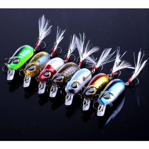 1Pcs Crankbait Fishing Lures Isca Artificial Lurre 5.5cm 8g Feather Hook Slow Sinking Hard Crank Bait