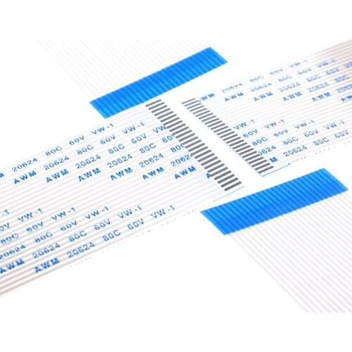 100pcs FFC FPC Flexible Flat Cable 1.25 mm pitch 25 PIN 100 150 200 300 450 500 600 mm Reverse Contact Sides Type B Opposite