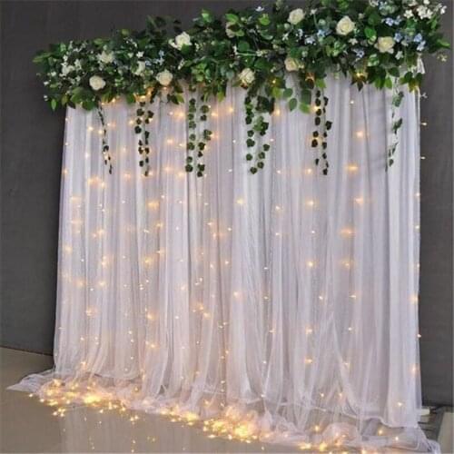 3x1 3x2 3x3m LED Curtain String Light Garland Rustic Wedding Party Decoration bedroom Bridal Shower Bachelorette Home Gift 5z