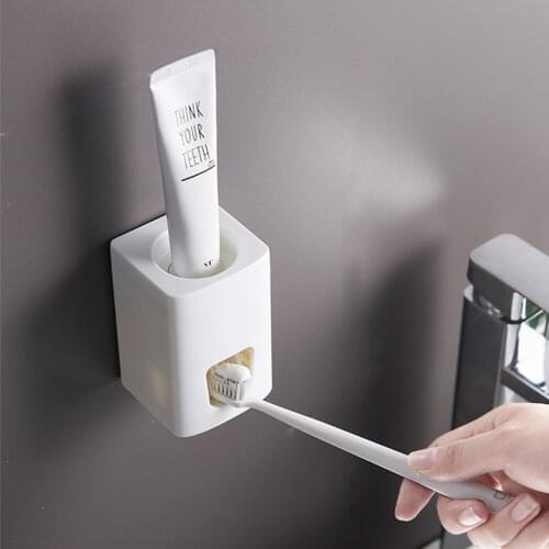 Automatic Toothpaste Dispenser Toothpaste Squeezer Wall Mount Stand Toothpaste Holder Bathroom Accessories Storage Rack