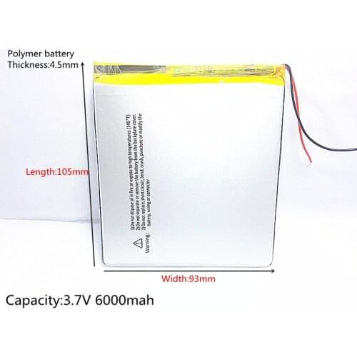 Free shipping 3.7 V 6000 mah tablet battery brand tablet gm lithium polymer battery 4593105