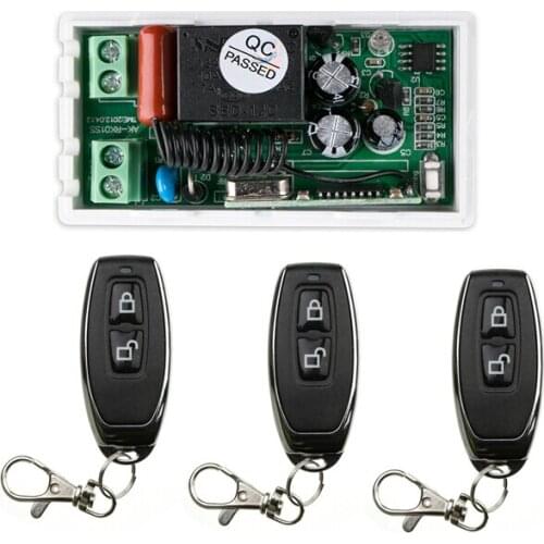 220 v 1 ch RF wireless remote control switch 1 receiver+3 transmitter 2016 new style