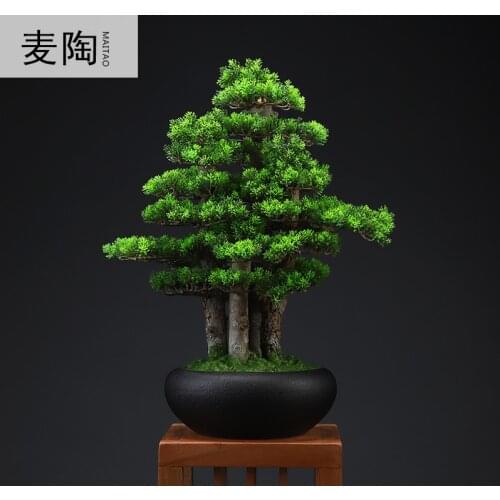 Zen Home Decoration Chinese Style Fake Plants Bonsai Fake Greenery Fake Trees Home Garden Decoration Desktop Artificial Plants