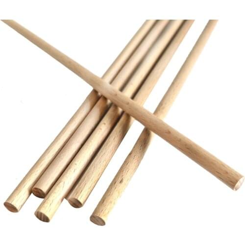 10pcs 30cm Long 5mm-50mm DIY Wooden Round Dowel Rods Pole Stick For DIY Arts Crafts Home Decoration Tool