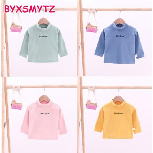 Long Johns For Boys Girls De Velvet Single Shirts Autumn Winter Warm Clothes High Collar Long Sleeve Shirt Childrens Clothing