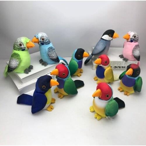 Multifunctional Electric Plush Parrot Speaking Talking Repeat Waving Simulation Bird Doll Early Education Toy Children Kids
