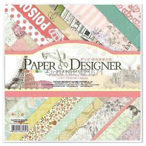 New 8'' colorful nostalgia complex Gift Wrapping Book kit 40sheets/set,DIY Scrapbooking Paper pack Set,origami,paper craft