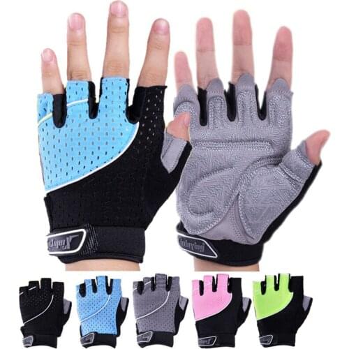 Gym Body Building Fitness Gloves Men Women Pink Gray Dumbebell Weight lifting Crossfit Gloves Cycling Bike