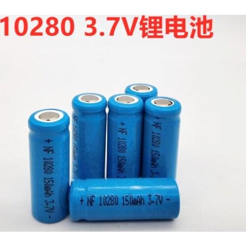 50PCS Rechargeable cylindrical LI-ion Battery LIR10280 2/3AAA 150mah 3.7v 10280 1C 10*28mm 4.2v ICR10280