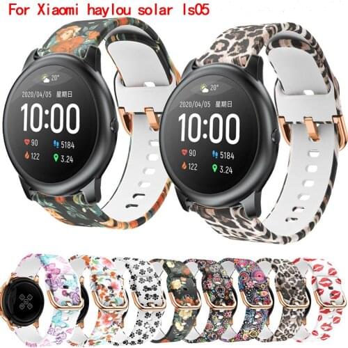 22mm Watch Band For Xiaomi haylou solar ls05 Strap bracelet silicone Sport strap For Xiaomi haylou solar ls05 Breathable Rubber