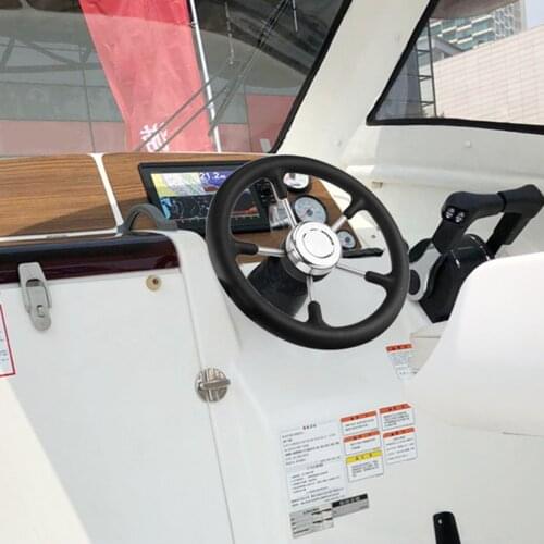 12.6 inch Boat Steering Wheel 5-Spoke 3/4" Shaft Vessels Yacht Pontoon Boat