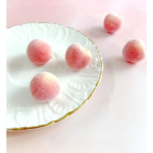 Yang Mi Celebrity Inspired Net Red Girl Sweet Simulation Cute Peach Leaves DIY Earrings Ear Pendant Homemade Gift 10pcs