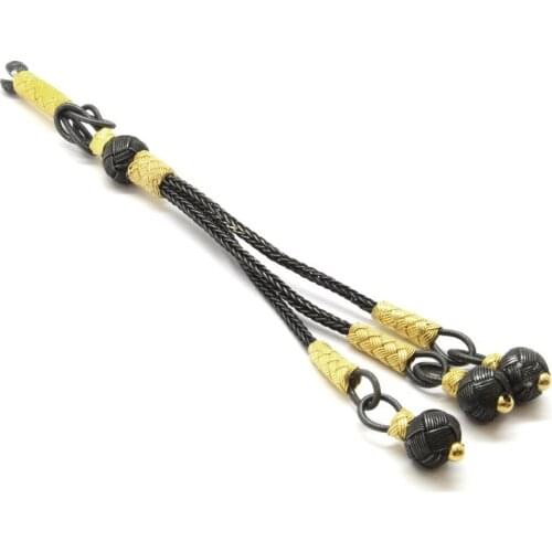 Tesbihane Gold-Gray Color 1000 Sterling Silver pcs set Top Kazaz Tassel