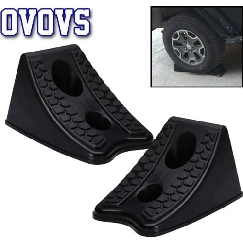 Heavy Duty Tire Wheel Chock Stop RV Boat Trailer Watercraft Car/Home Camper ATV Rubber triangle wooden stoppers